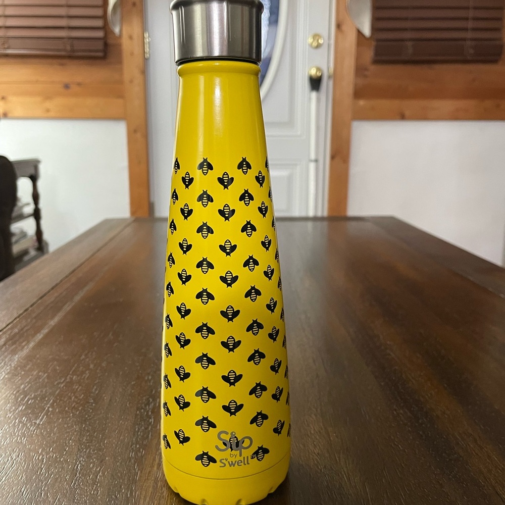 S'well Yellow Bottle with Black Bee Design